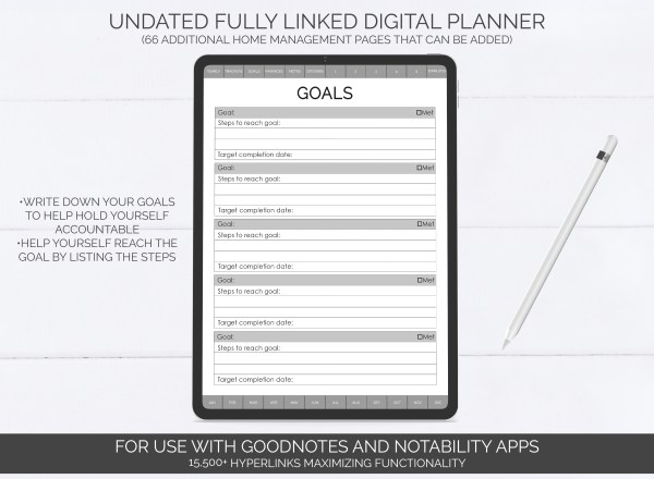 undated digital planner product image