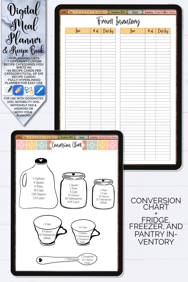 digital meal planner product image