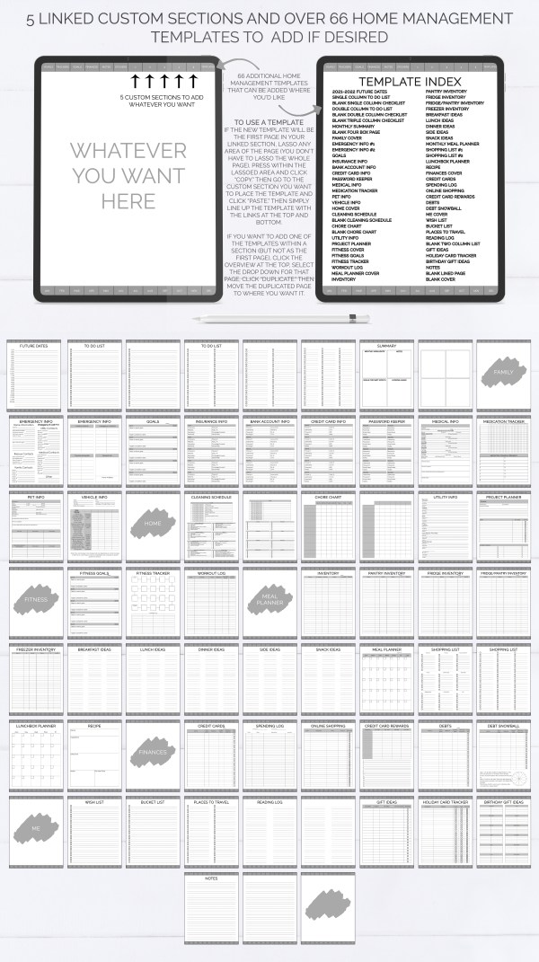 undated digital planner product image