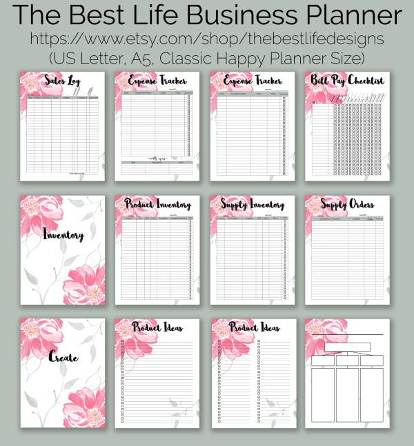 customizable business planner printables