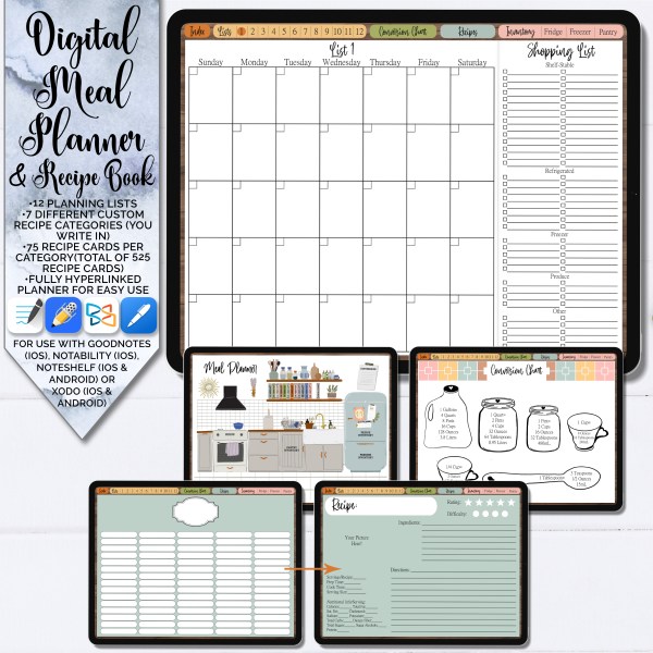 digital meal planner product image