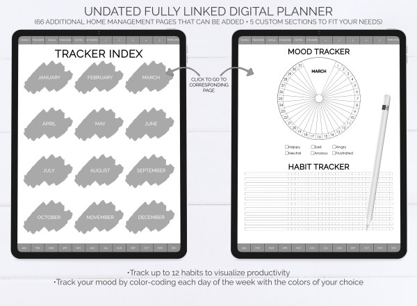 undated digital planner product image