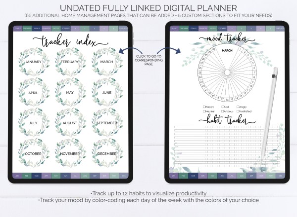 undated digital planner product image
