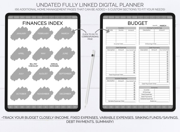 undated digital planner product image