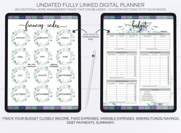 undated digital planner product image