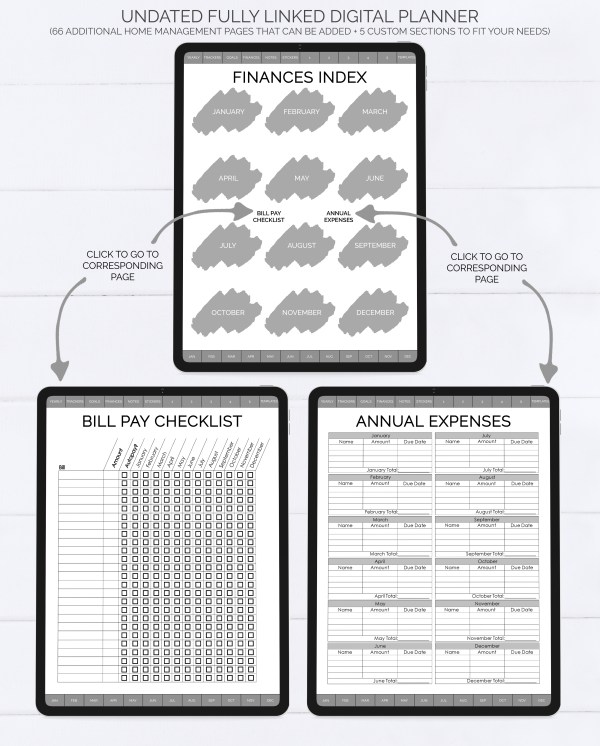 undated digital planner product image