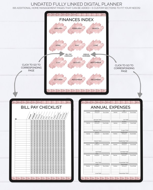 undated digital planner product image