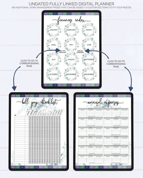 undated digital planner product image