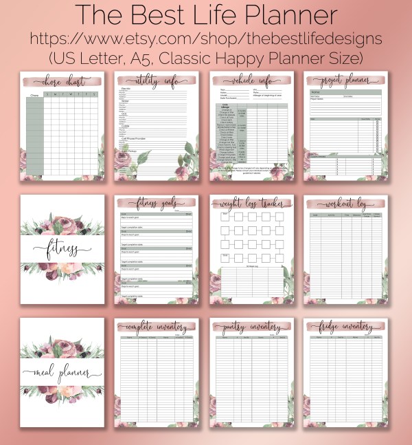 customizable home management planner printables product image