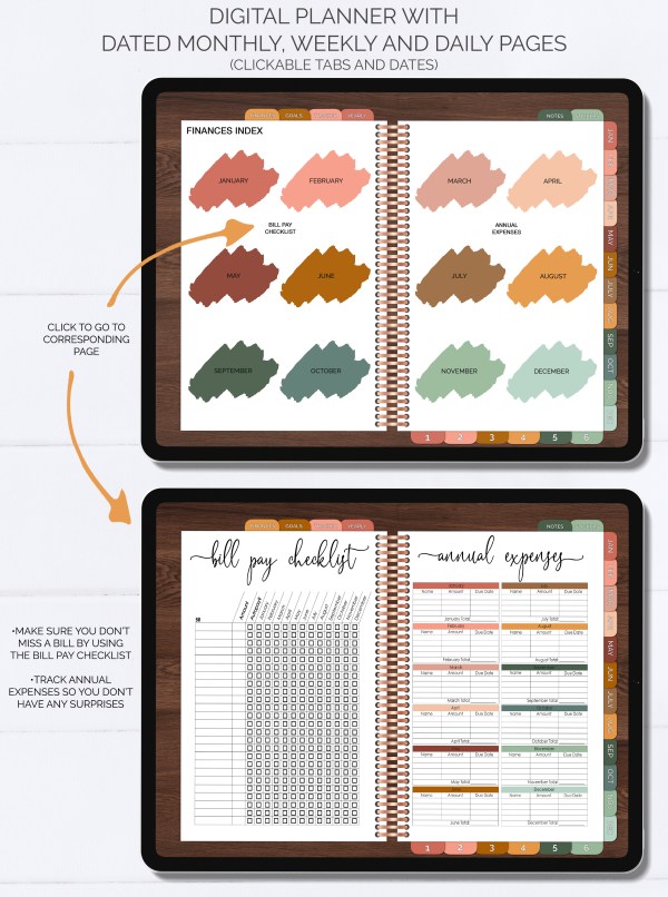 yearly digital planner