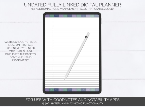 undated digital planner product image