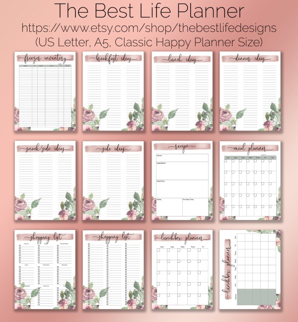 customizable home management planner printables product image