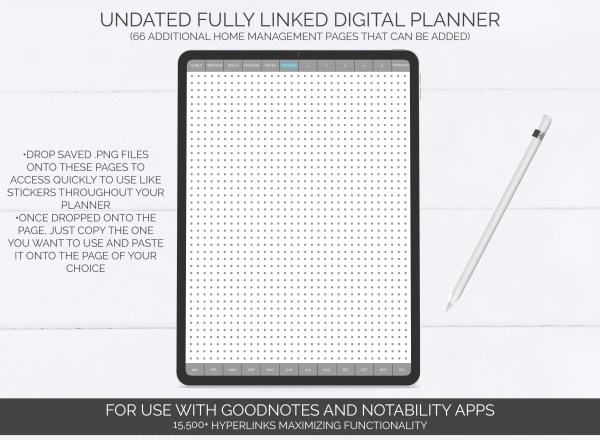 undated digital planner product image