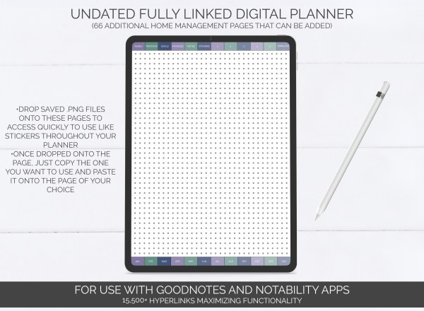 undated digital planner product image