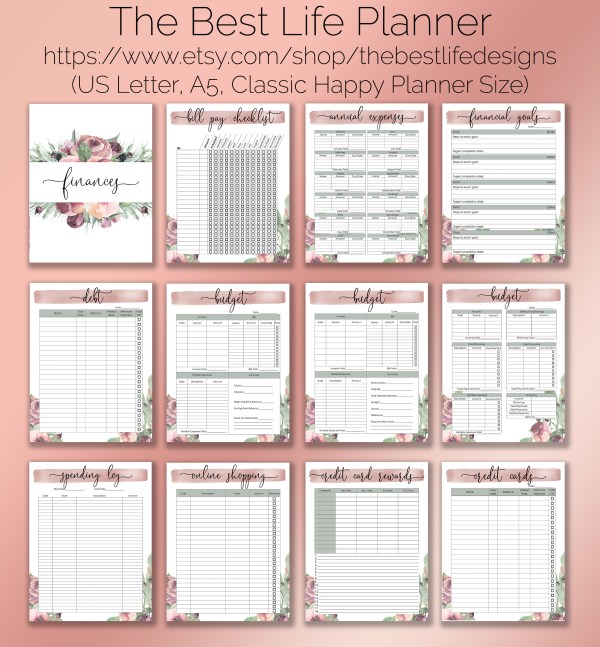 customizable home management planner printables product image