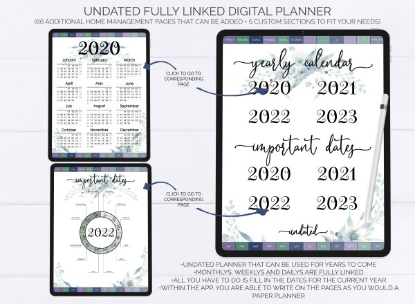 undated digital planner product image