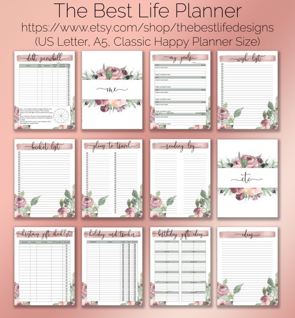 customizable home management planner printables product image