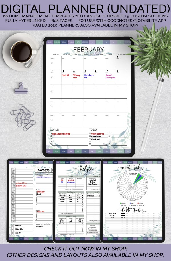undated digital planner product image