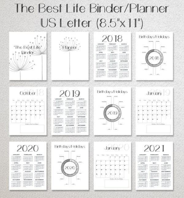 customizable home management planner printables product image