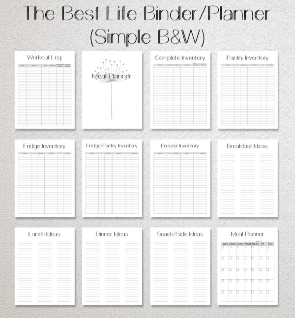 customizable home management planner printables product image