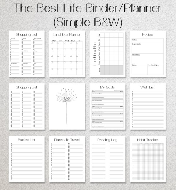 customizable home management planner printables product image