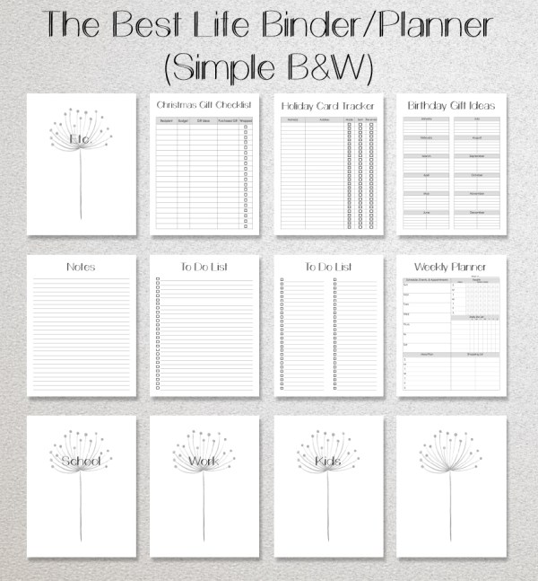 customizable home management planner printables product image
