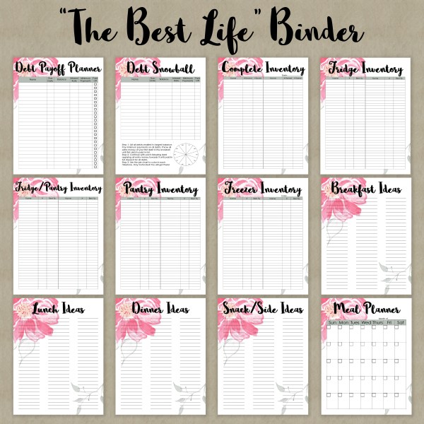 customizable home management planner printables product image